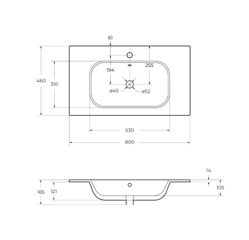 Приобрести cezares тумба подвесная с раковиной eco-cer 80 см sapfiro, синяя eco-cer-800-2c-so-spf-p