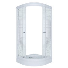 Тритон Душевое ограждение Стандарт А Аква Полосы 100х100 см, белая с узором Щ0000025927