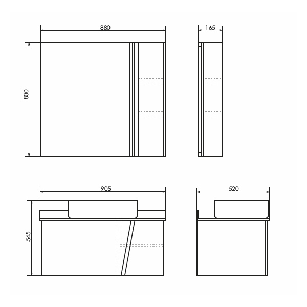 Приобрести сomforty зеркало-шкаф "эдинбург-90" бетон светлый