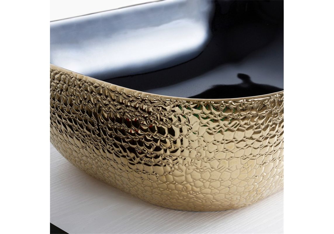 Приобрести раковина-чаша ceramalux 45 см d1333h022, золото