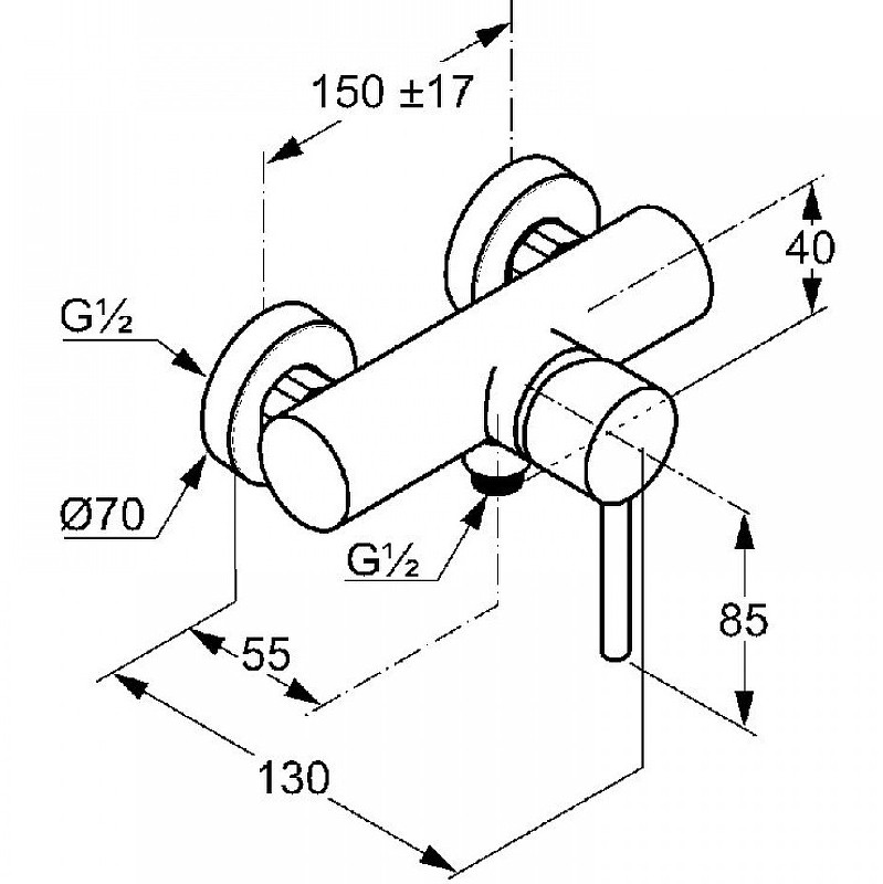 Приобрести kludi смеситель для душа bozz dn 15, 200мм, хром 88310576