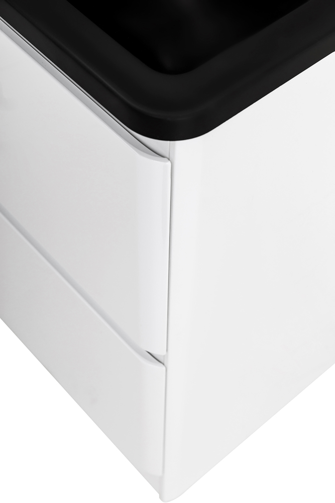 Приобрести belbagno тумба с раковиной albano 100 см, напольная bianco lucido, чёрная раковина