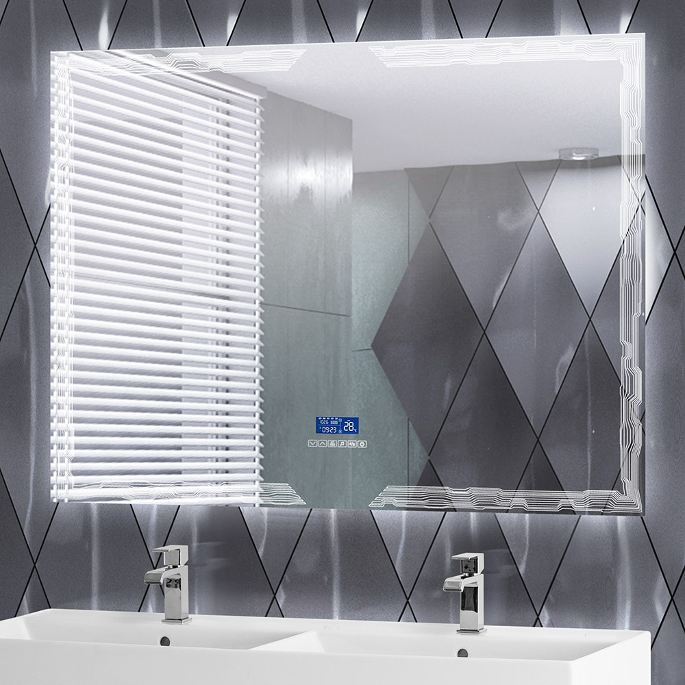 Приобрести cezares зеркало 120х90 см, сенсорное выключение touch system, антизапотевание, радио, датчик температуры 45064