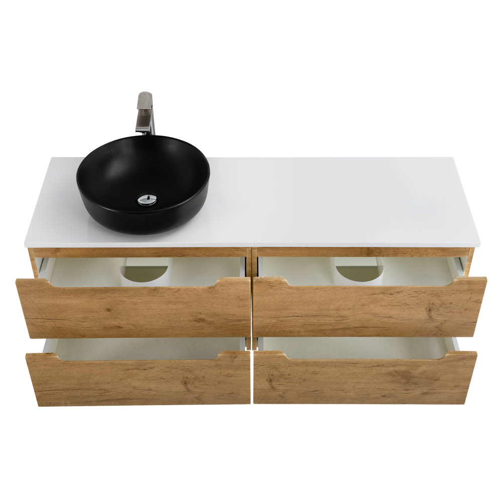 Приобрести belbagno тумба со столешницей etna 120 см, подвесная rovere nature, раковина слева