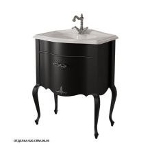 Caprigo Тумба с раковиной BOURGET 70 см, черная, эмаль