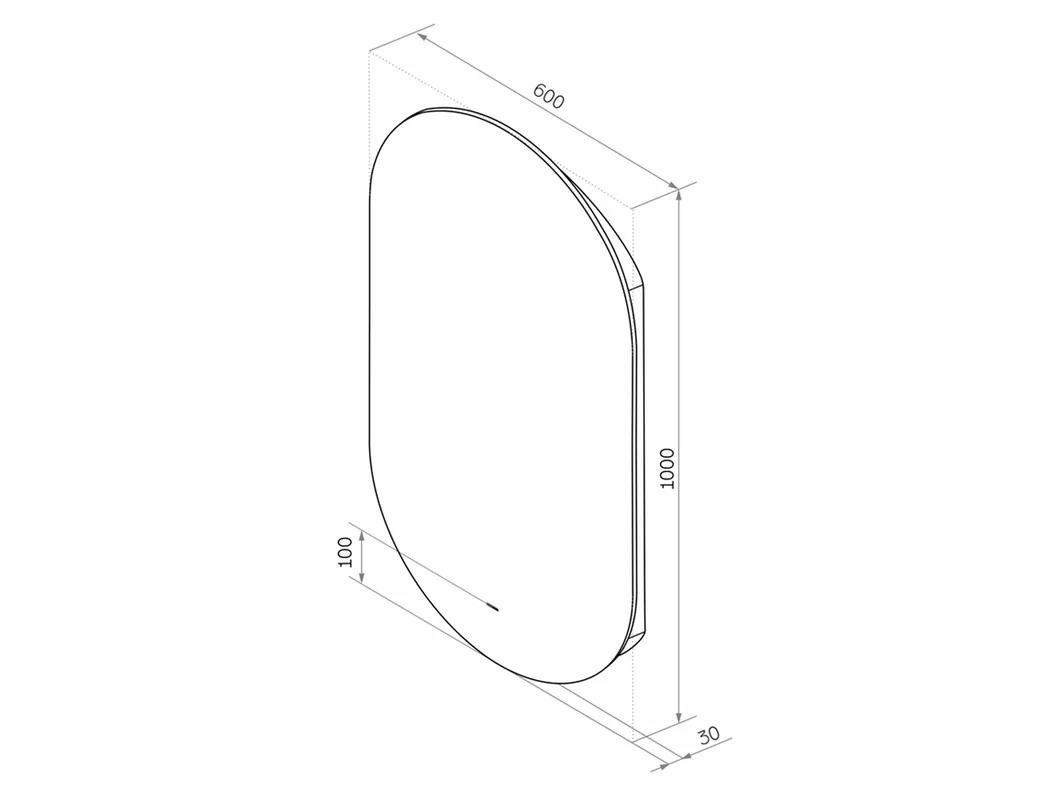 Приобрести continent зеркало с подсветкой fleur 60х100 см, белое