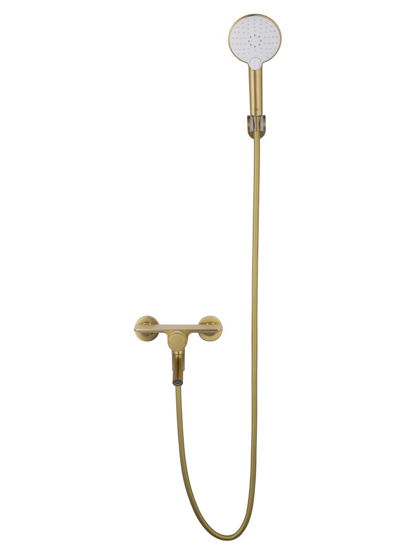 Приобрести смеситель для ванны с душем wonzon & woghand click, брашированное золото (ww-fe05l221-bg)