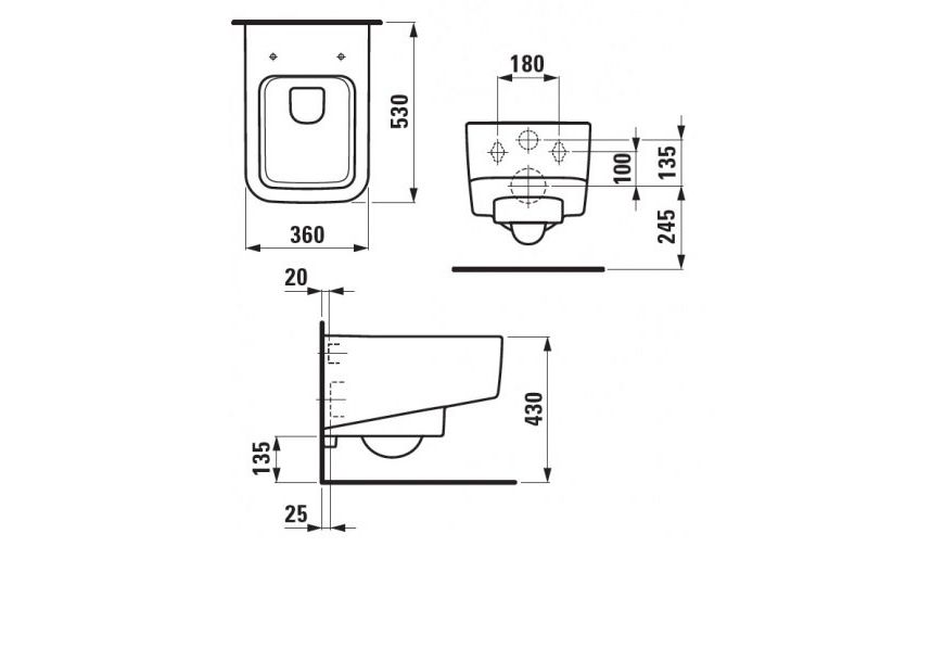 Приобрести унитаз подвесной безободковый laufen pro s rimless 8.2096.2.000.000.1
