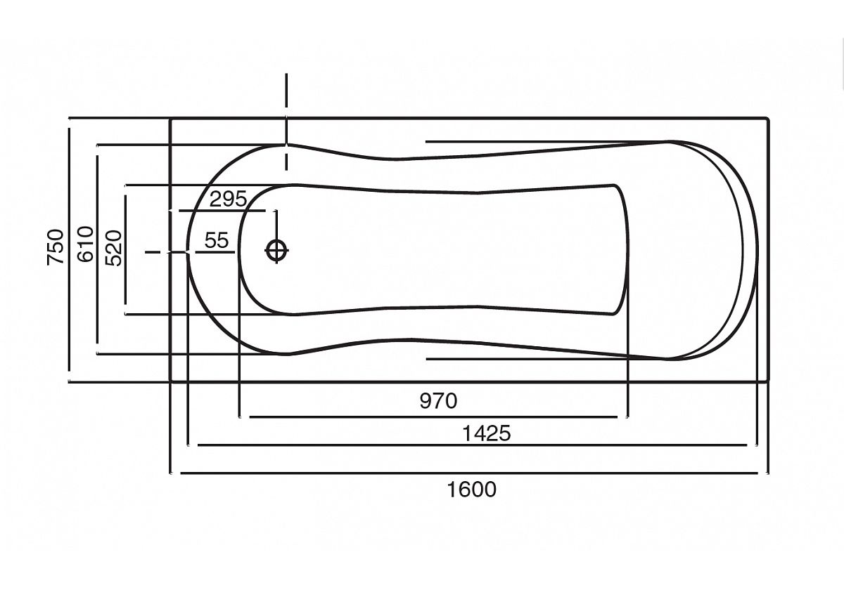 Приобрести ванна акриловая roca uno 160х75 см z.ru93.0.286.9
