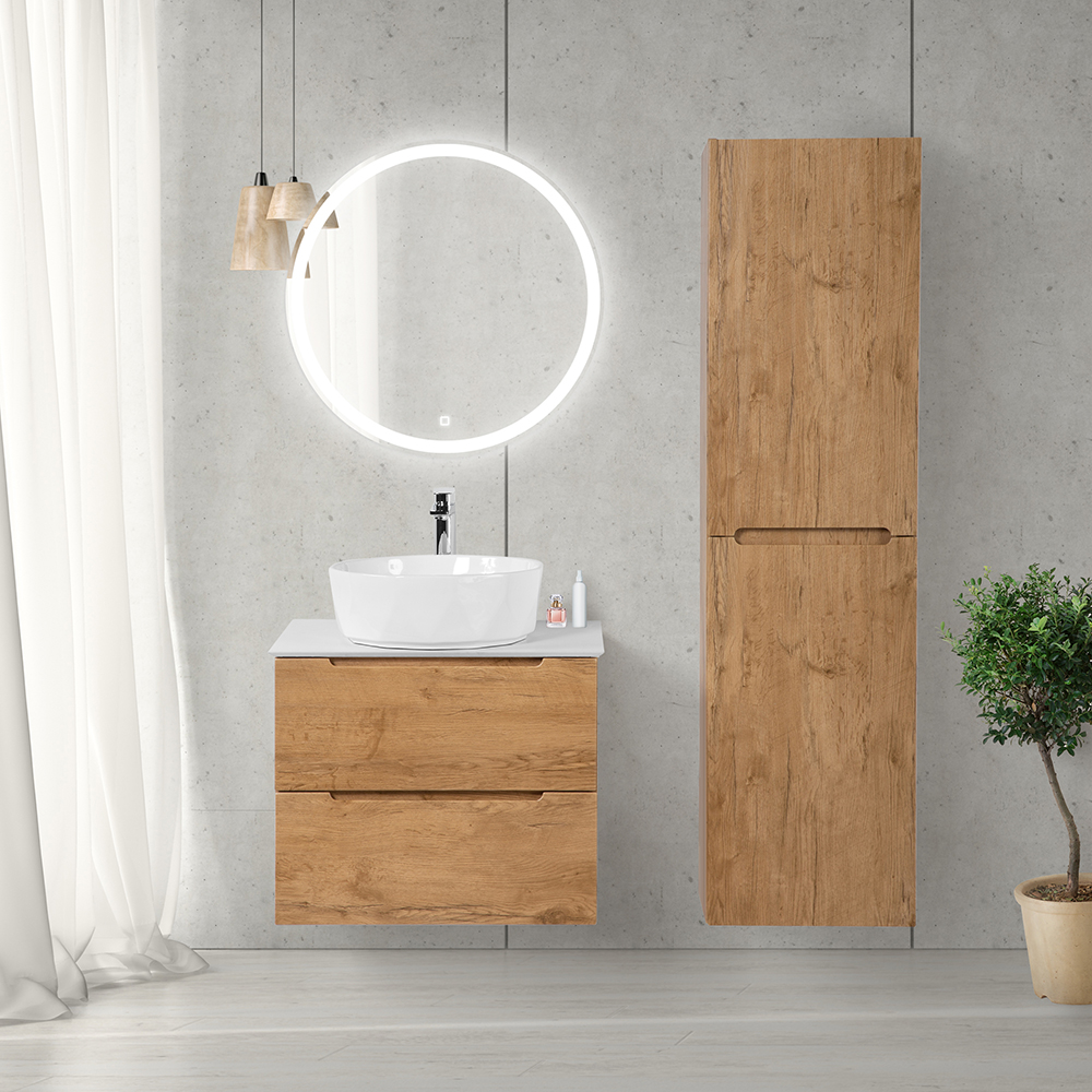 Приобрести belbagno тумба со столешницей etna 60 см, подвесная rovere nature