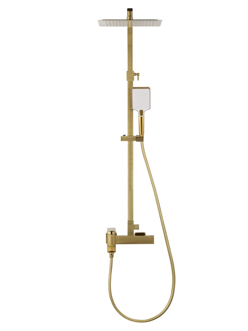 Приобрести душевая система wonzon & woghand edge, брашированное золото (ww-88739003-bg)