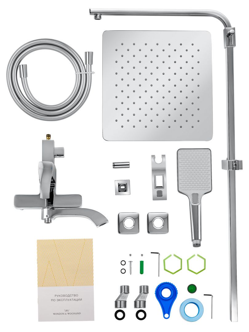 Приобрести душевая система wonzon & woghand flex, хром (ww-88047072-cr)