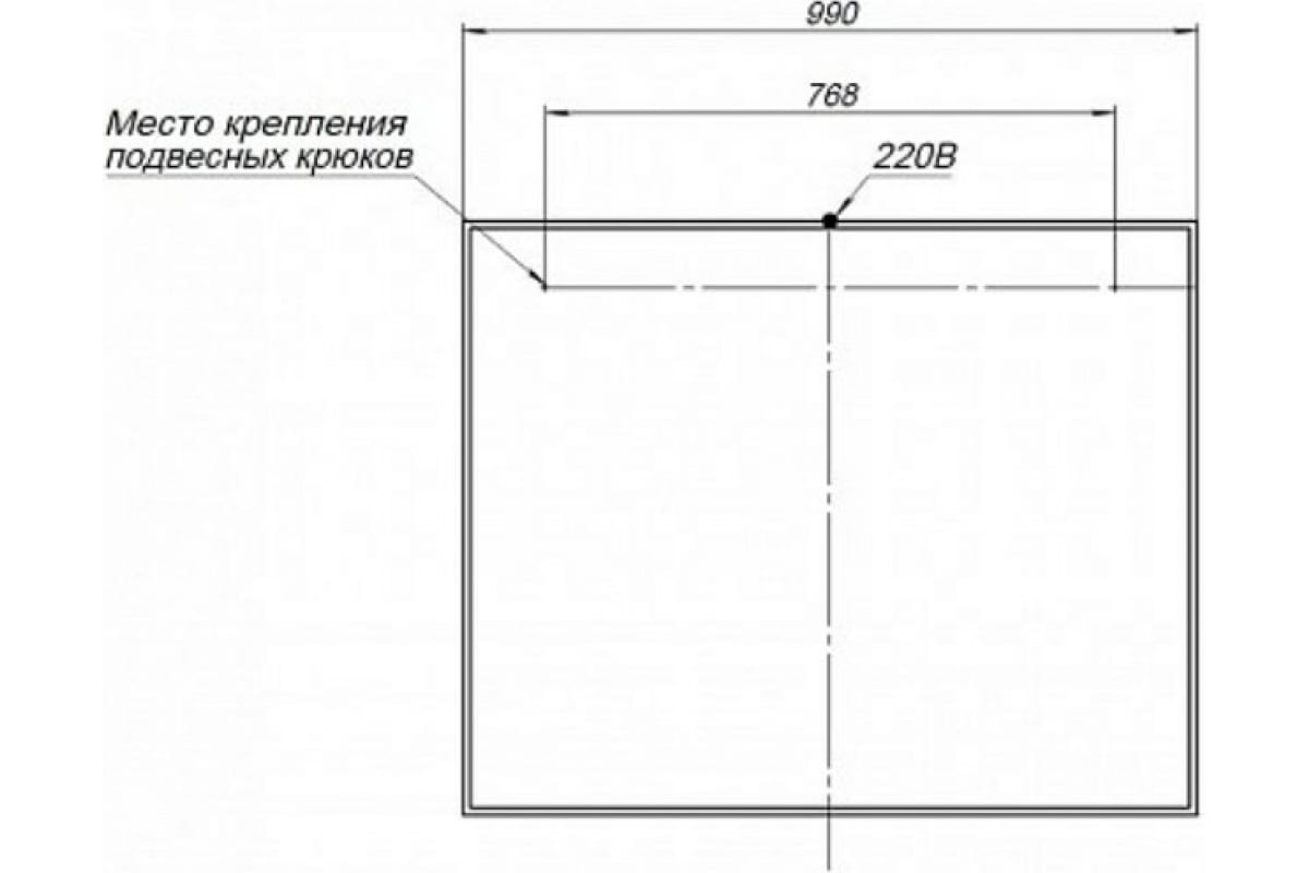 Приобрести aquanet зеркало nova lite 100 см, led подсветка, дуб рошелье