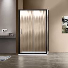 Vincea Душевое ограждение Garda 100х120 см, текстурнное, черное VSR-1G9012CHB
