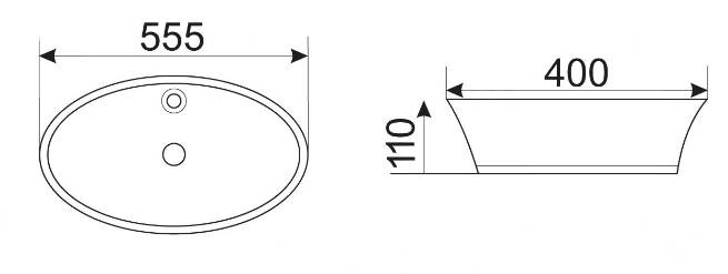 Приобрести раковина накладная ceramalux 55 см 9436