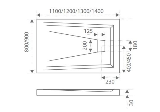 Приобрести поддон каменный bas атриум 1300х900