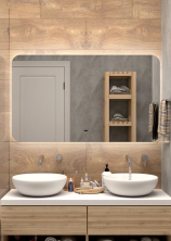 Continent Зеркало с подсветкой Burzhe 120х70 см, белое