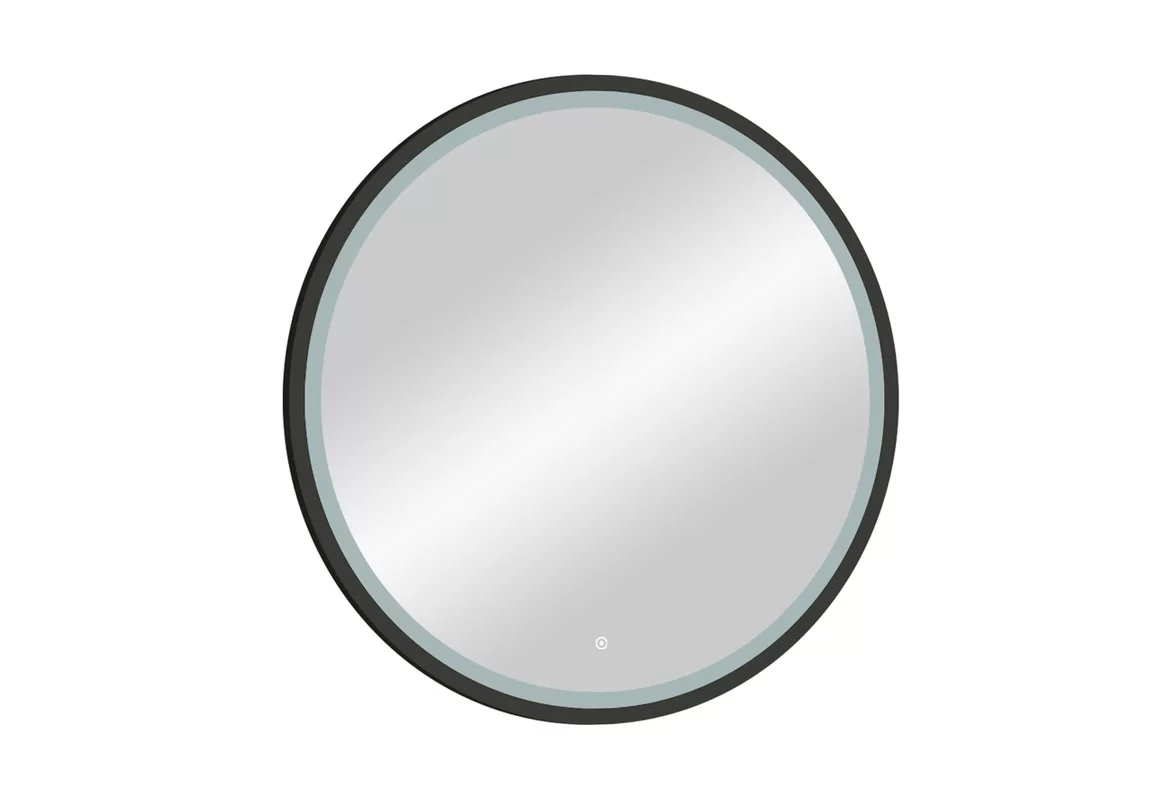 Приобрести continent зеркало с подсветкой style black 80х80 см, черный