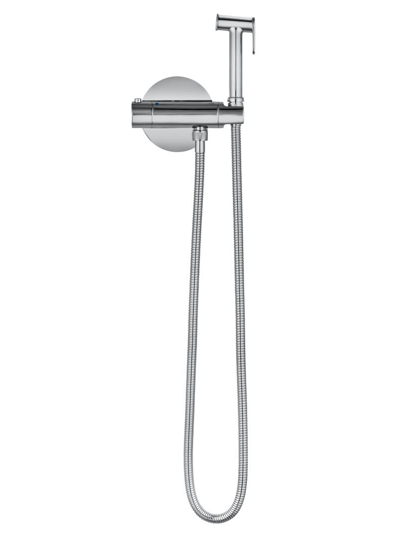 Приобрести смеситель с гигиеническим душем и термостатом встраиваемый wonzon & woghand, хром (ww-88819902-cr)