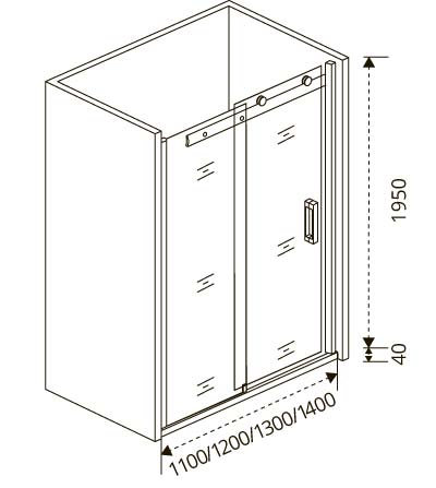 Приобрести bas душевая дверь puerta 1100х1950 мм wtw-110-c-ch