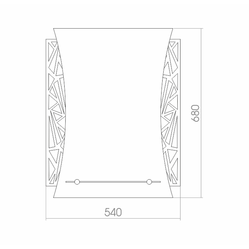 Приобрести loranto зеркало искра 54х68 см, с полкой фр-00000788