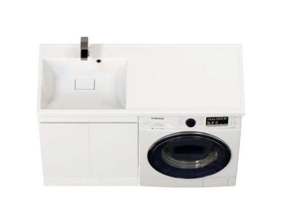 Приобрести mirsant тумба напольная next 60 см с раковиной столешницей fly 2 120 см под стиральную машину, левая ут000072520
