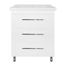 Loranto Тумба напольная с раковиной Karina 60/3Н 61х85 см, белая (CS00089790)