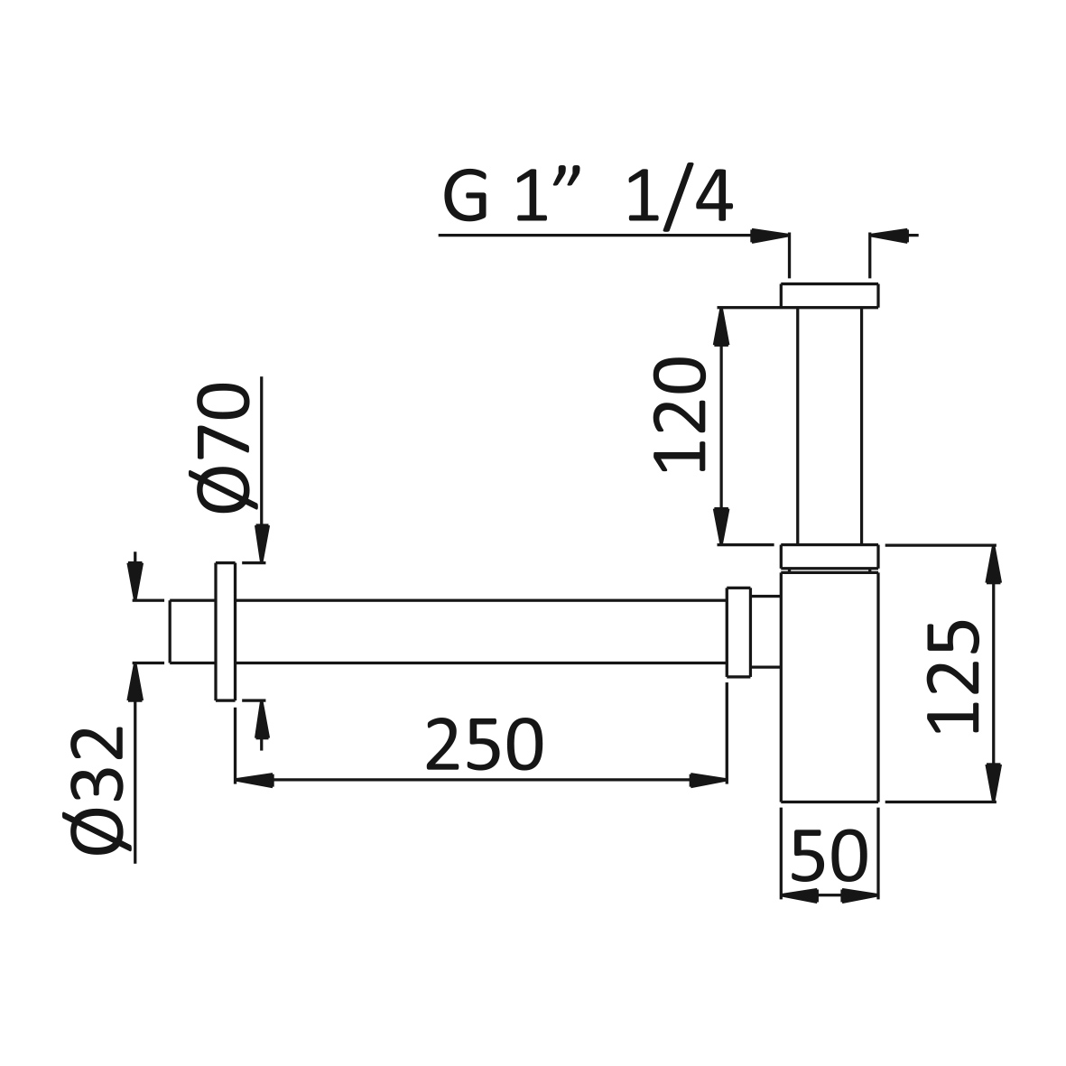 Приобрести cezares сифон для раковины czr-b-smq-nop