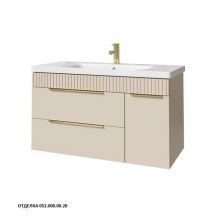 Caprigo Тумба с раковиной MONBAR-Smalty 100 см, правая, бежевая, эмаль