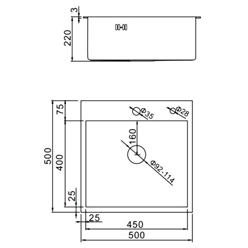 Приобрести gerhans кухонная мойка 50х50 см, золото
