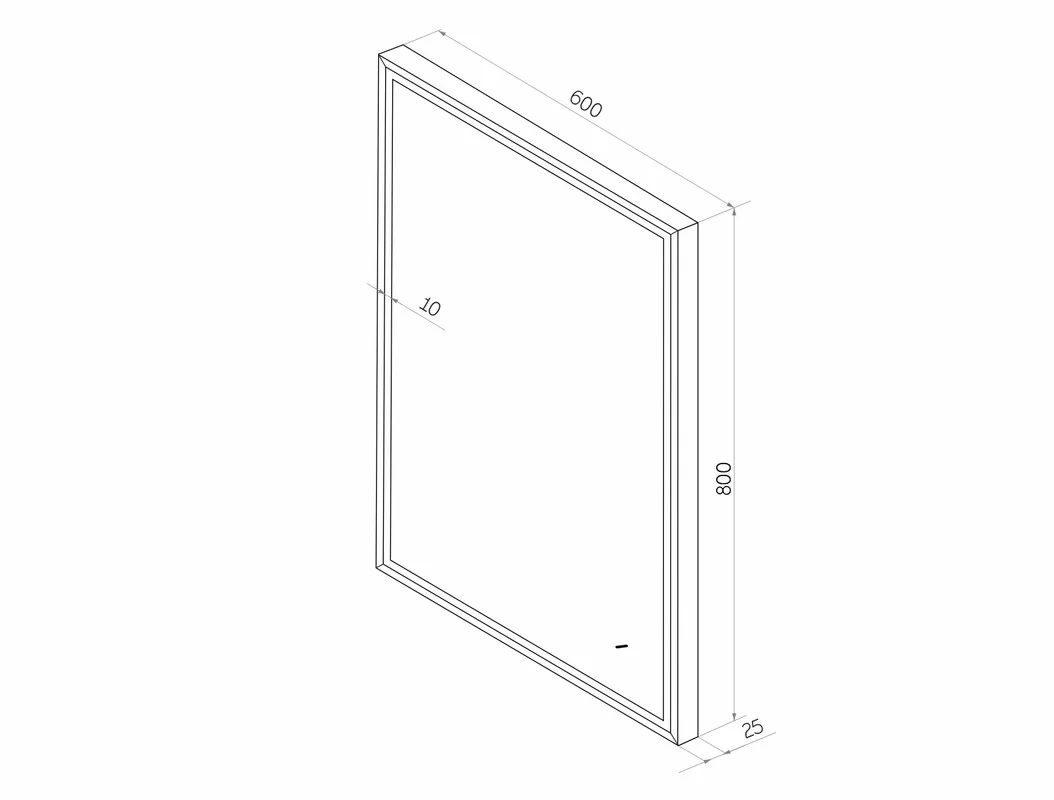Приобрести continent зеркало с подсветкой stage black 60х80 см, черное