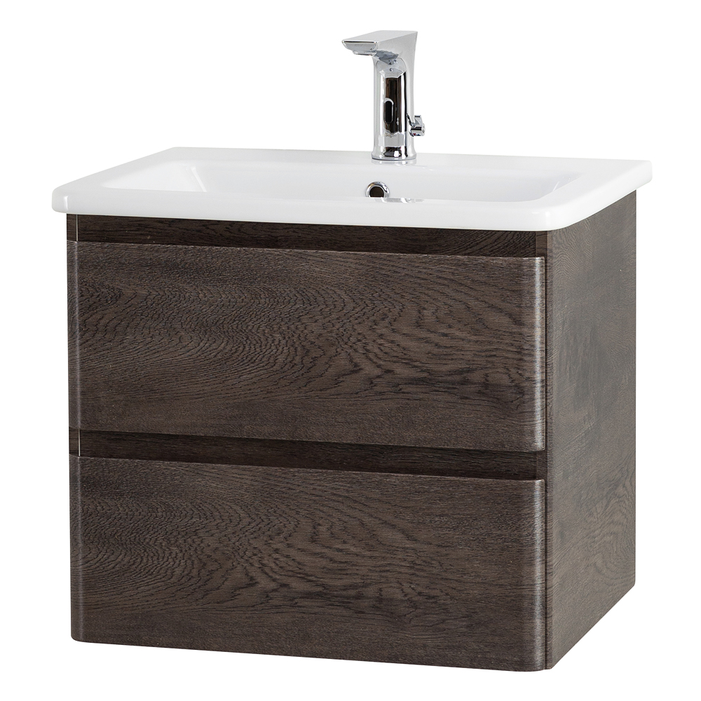 Приобрести belbagno тумба с раковиной albano-cer 50 см, подвесная rovere nature grigio, белая раковина