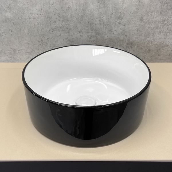 Приобрести comforty раковина 7078abw 40х40 см, черный/белый