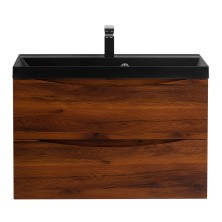 BelBagno Тумба с раковиной MARINO 80 см, подвесная Rovere Cillegio, чёрная раковина