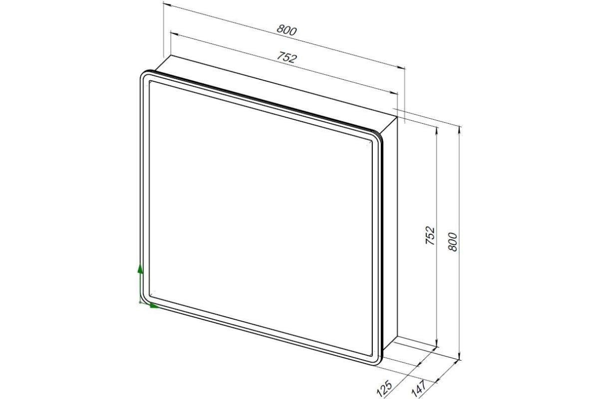 Приобрести aquanet зеркальный шкаф оптима 80 см, с led подсветкой