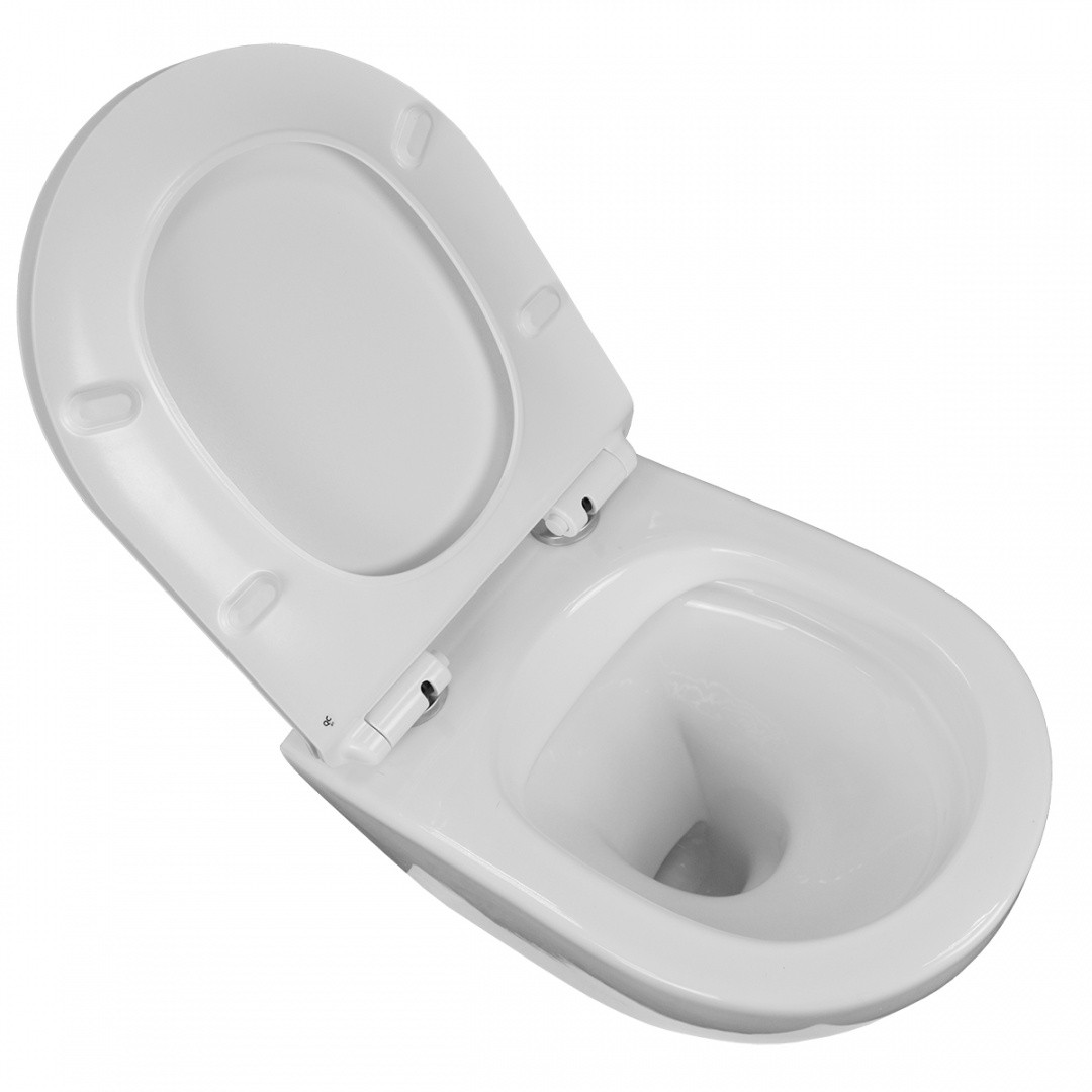 Приобрести azario унитаз подвесной fora, безободковый с крышкой микролифт az-0067