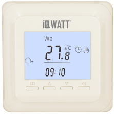 IQWATT Электронный терморегулятор IQ THERMOSTAT Р (white), Ж\К экран