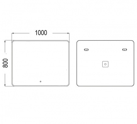 Приобрести azario зеркало dafna 1000*800мм, белый, влагостойкое с подсветкой и гравировкой cs00071921
