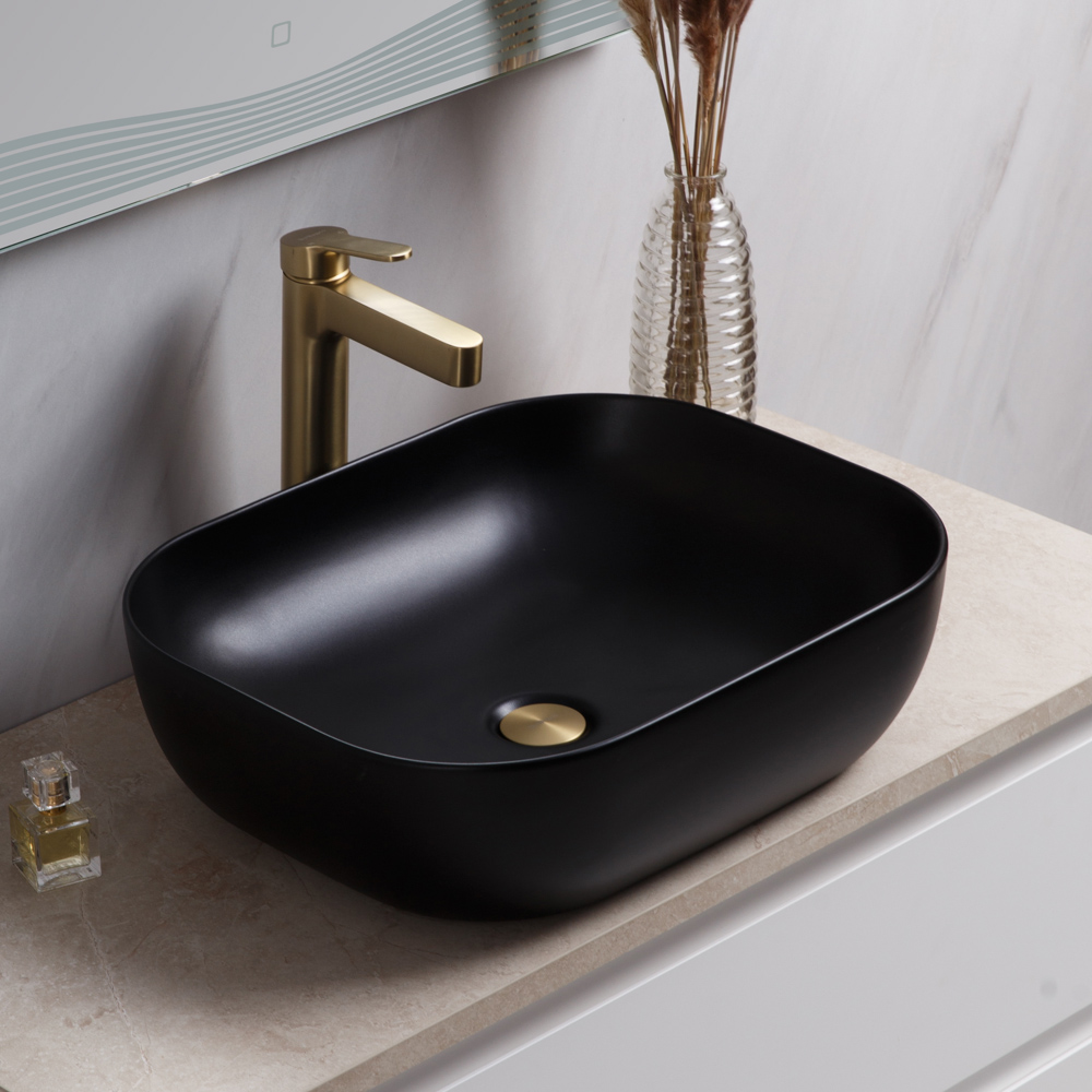 Приобрести belbagno накладная раковина 50х40 см. черная матовая bb1302-h301
