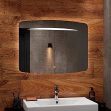 Continent Зеркало с подсветкой Rapid 90х70 см, сенсорный включатель, белое