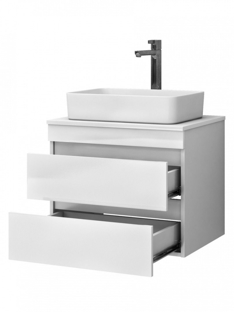Приобрести vigo тумба со столешницей urban 60см, 2 ящика, подвесная, белая tp.urb.60.2y