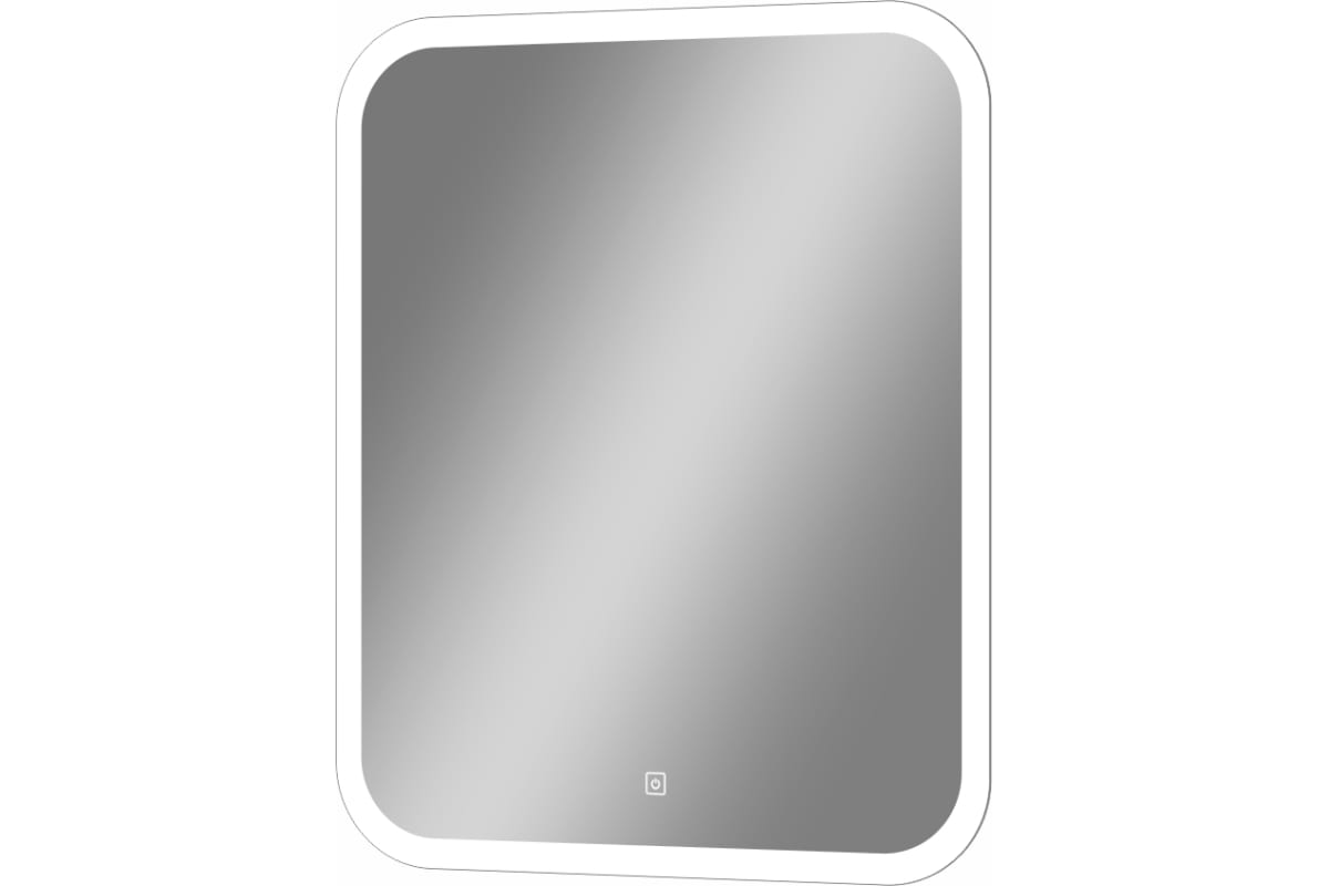 Приобрести continent зеркало с подсветкой bruno 60х80 см, сенсорный включатель, белое