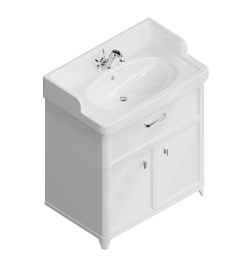 Приобрести тумба напольная с раковиной kerama marazzi pompei 80 см, белый