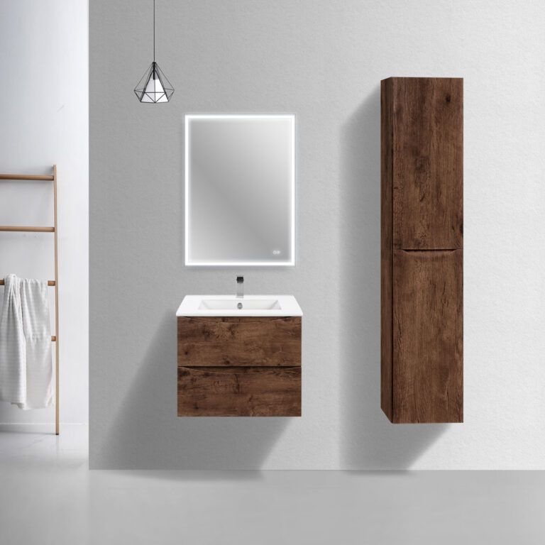 Приобрести vincea тумба подвесная mia slim 60 см, темное дерево vmc-2mc600s1rw;vbs-13960s1