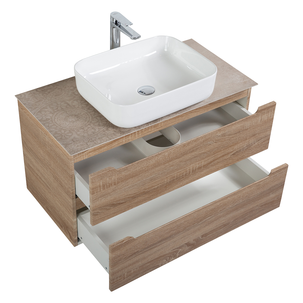 Приобрести belbagno тумба со столешницей etna 100 см, подвесная rovere bianco