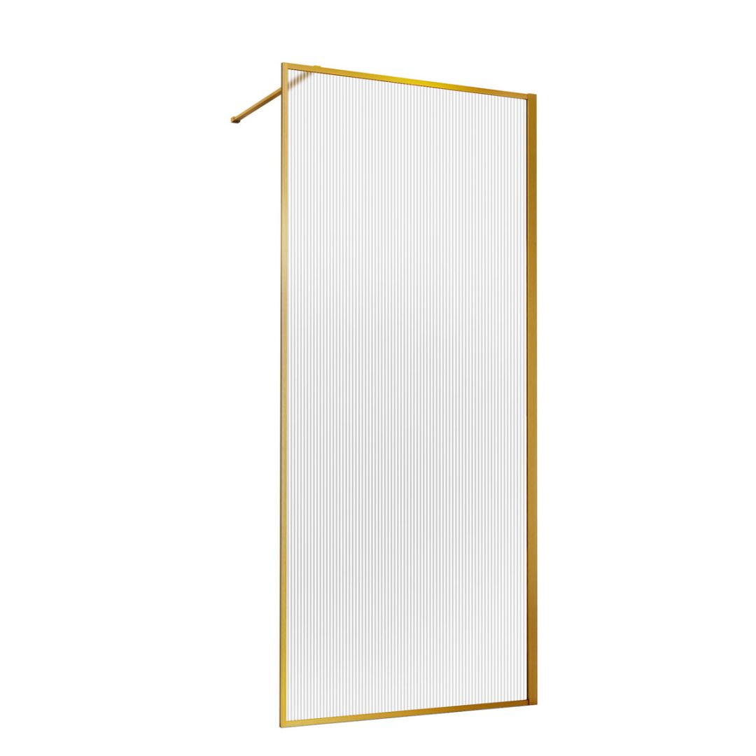 Приобрести vincea душевая перегородка walk-in 120 см, рифленое, брашированное золото vsw-1hp120flbg