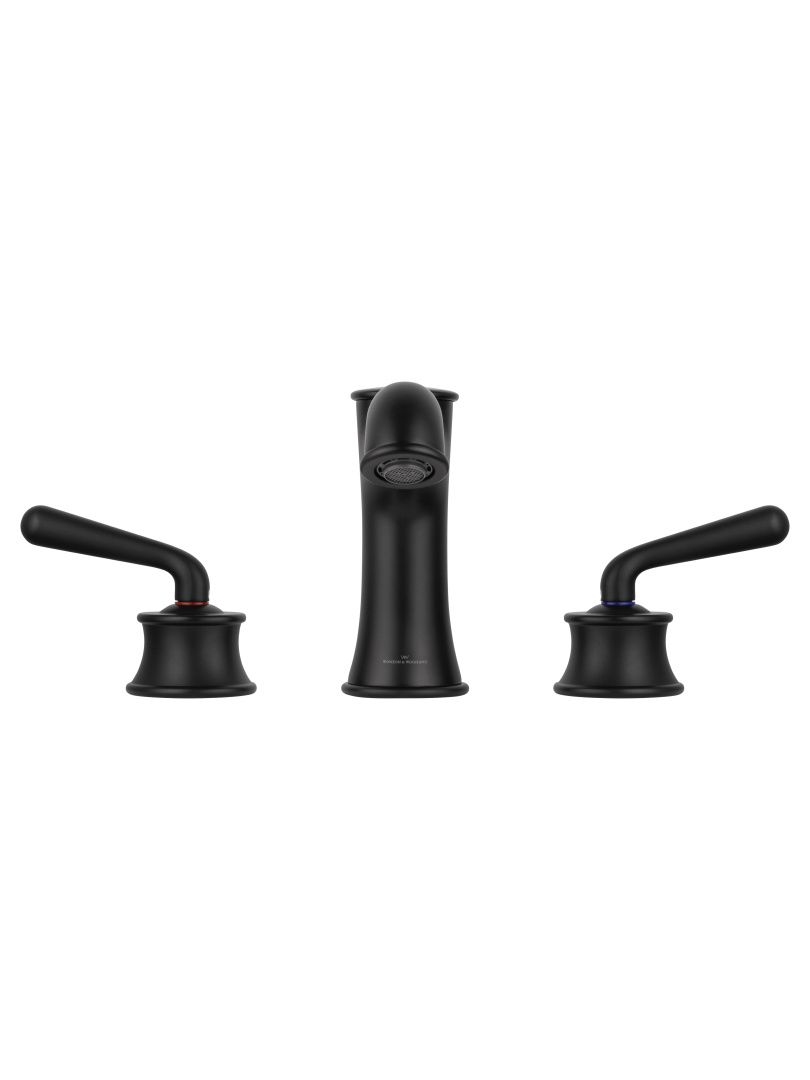 Приобрести смеситель для раковины на 3 отверстия wonzon & woghand steam, черный матовый (ww-88159008-mb)