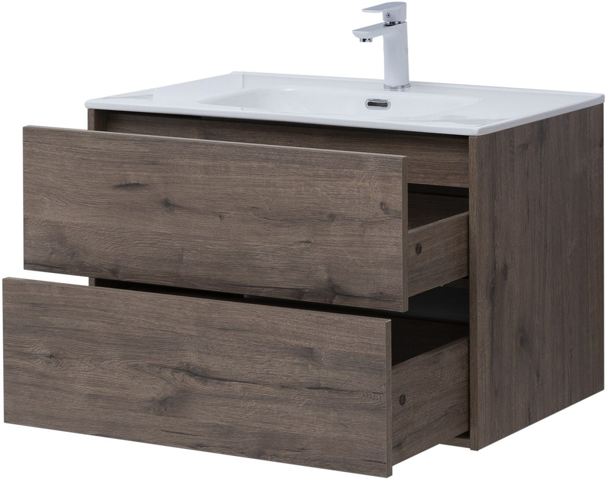 Приобрести aquanet тумба с раковиной lino 80 см, дуб веллингтон
