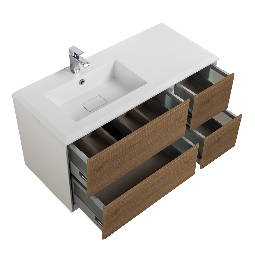 Приобрести cezares тумба подвесная с раковиной bellagio 106 см rovere tabacco, левостороняя, дерево 54716