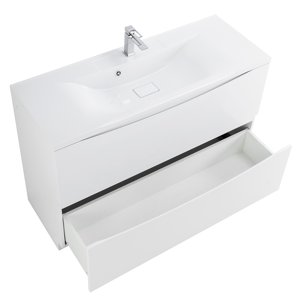 Приобрести belbagno тумба с раковиной marino 120 см, напольная bianco lucido, белая раковина